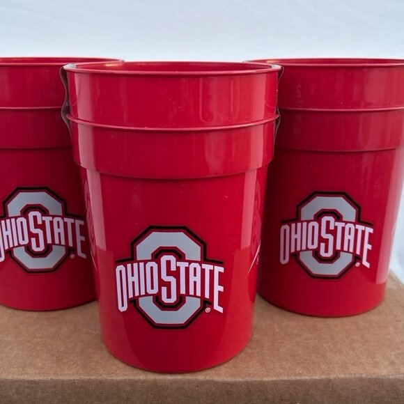 OHIO STATE BUCKEYES 3 Sets of Tumbler Party -Tailgate Cups "VALUE SALE" 25oz - Picture 3 of 5